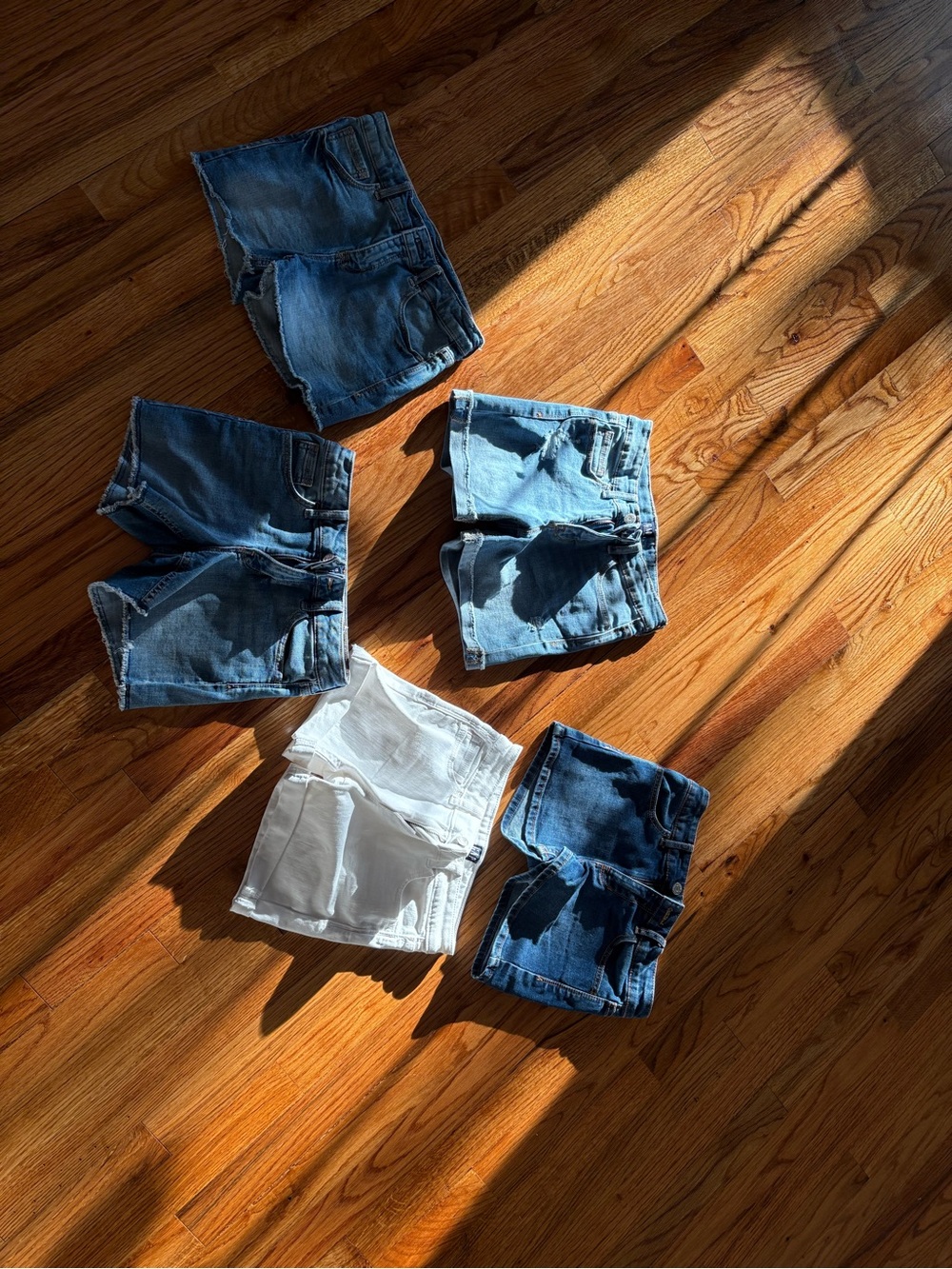 GAP Kids Denim and White Shorts Bundle - Blue & White